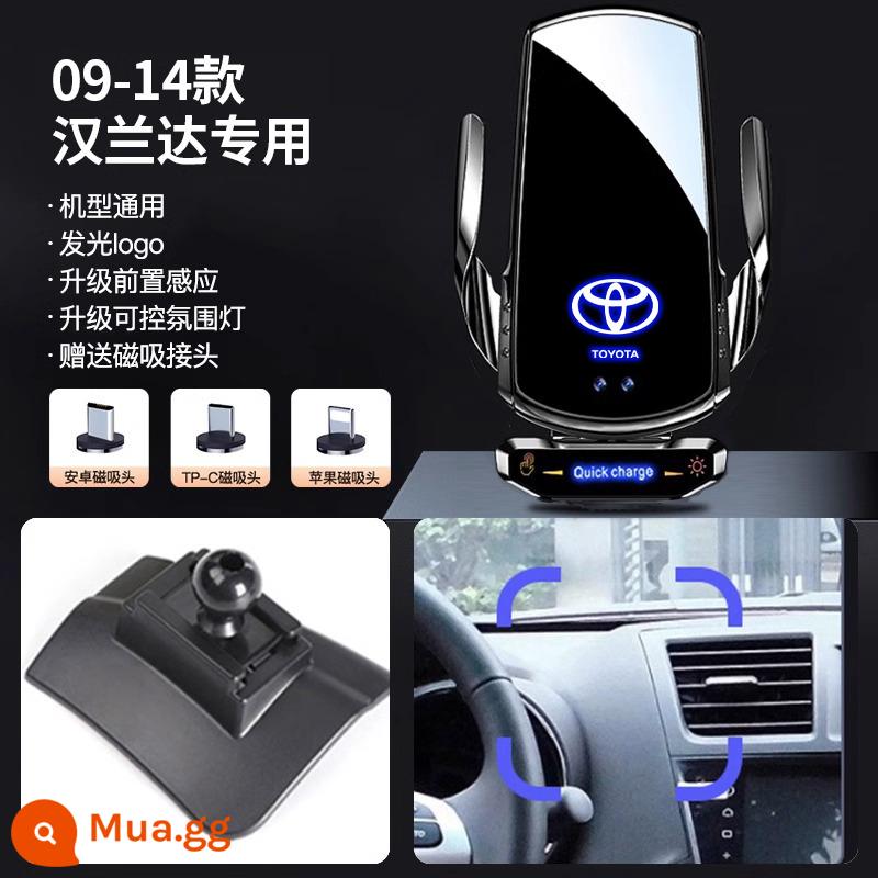 Giá đỡ điện thoại xe hơi Toyota Corolla Ralink CAMRY Rồng Châu Á Hanlanda Rồng đặt giá đỡ điện thoại di động đặc biệt RAV4 - [09-14 Highlander] Mẫu hàng đầu★Sạc nhanh không dây ở nhiệt độ thấp