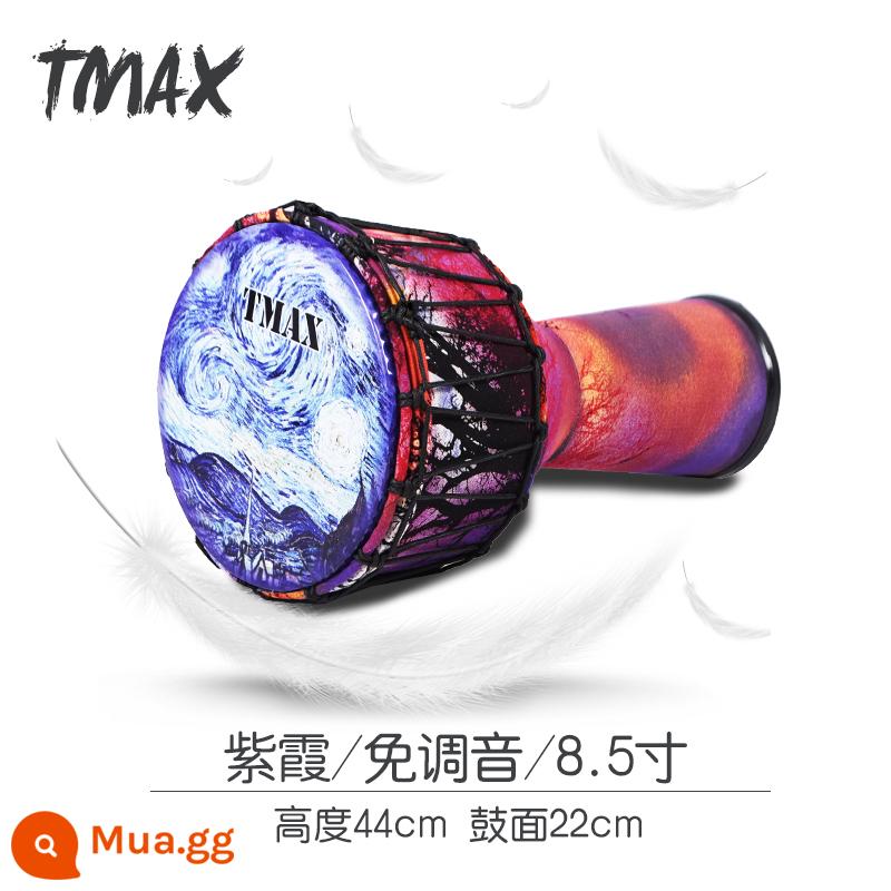 TMAX Mans 8.5 inch trẻ em Châu Phi trống 10 inch PVC trưởng thành mới bắt đầu Lệ Giang 12 inch chơi trống lục lạc chuyên nghiệp - Dây buộc 8,5 inch PVC Zixia