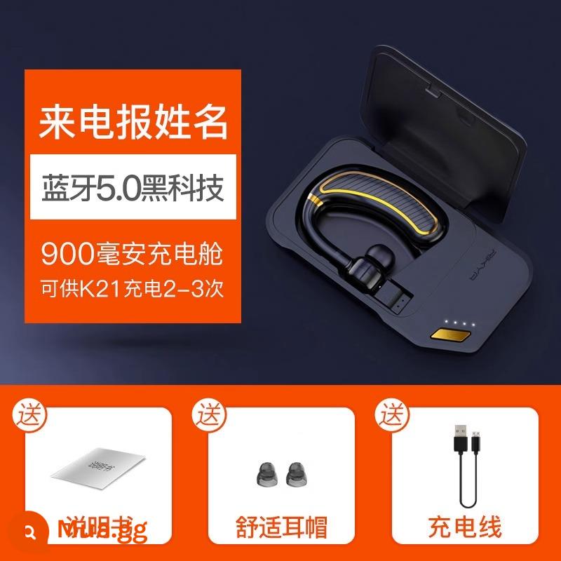 Like K21 tai nghe bluetooth không dây móc tai thời lượng pin dự phòng siêu dài pin lớn điện thoại di động một tai lái xe thể thao dành riêng cho VIVO Huawei 2022 dẫn truyền xương 2021 đôi nam mới - Báo cáo tên vàng đen Phiên bản cuối cùng [Bluetooth 5.0 + gọi 192h + ngăn sạc]