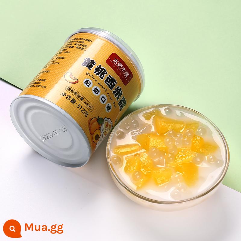 Sago Dew Yogurt Hỗn hợp trái cây đóng hộp Các loại Yangzhi Manna Dứa Cam Nho Dừa Đào vàng Đóng hộp - 6 lon sương cao lương đào vàng