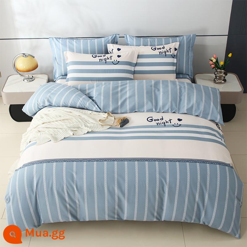 Chăn bông nguyên chất vỏ chăn đơn vỏ chăn cotton đơn 150x200x230 ký túc xá đơn 1.5m chăn đơn trẻ em - Chúc ngủ ngon