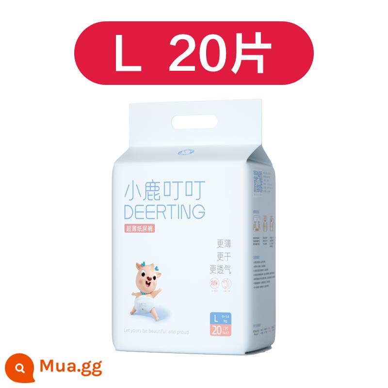 Tã giấy siêu mỏng Xiaolu Dingding cho bé sơ sinh túi dùng thử bỉm đặc biệt dành cho bé trai và bé gái NB/S/M/XL - L