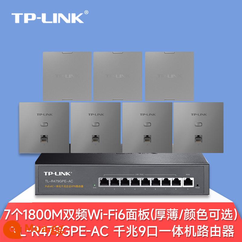 Bảng điều khiển AP không dây Gigabit WiFi6 AX3000 tần số kép 5g phủ sóng wifi toàn bộ ngôi nhà bộ mạng 86 loại bộ định tuyến treo tường cung cấp điện poe ac nhà biệt thự khách sạn thông minh - 7 tấm 1800M + Máy chủ POE công suất cao 9 cổng Gigabit [thông báo độ dày/màu sắc]