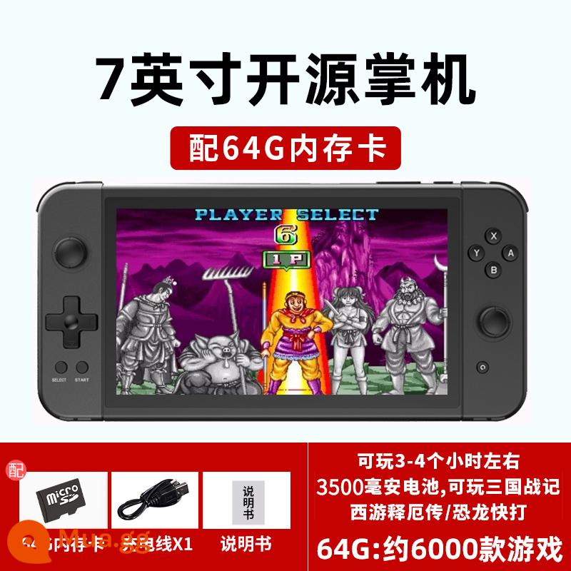 [Màn hình lớn 7 inch] Hộp kho báu Overlord psp3000 máy chơi game cầm tay câu đố trẻ em cổ điển Tetris hoài cổ cổ điển FC cầm tay di động Pokemon Street Fighter arcade gba - Màn hình lớn 7,0 inch/64G màu đen [6000 trò chơi]