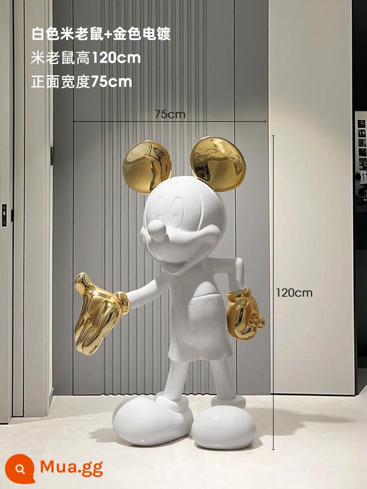 Mickey lớn kịch trần trang trí sofa phòng khách tủ tivi cạnh nhà quà tặng khai trương trang trí tân gia quà tặng nhà mới - Mickey Tai Vàng Lắc Tay [Cao 120cm]