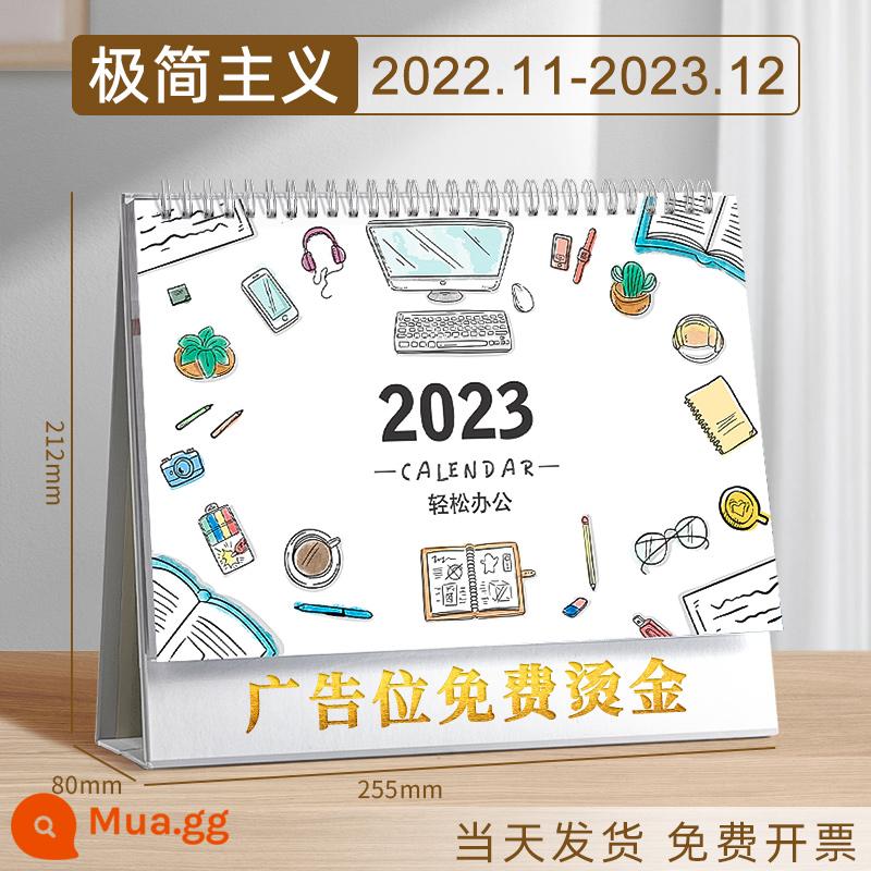 lịch để bàn 2023 trang trí máy tính để bàn notepad lịch 2022 sáng tạo kế hoạch tùy chỉnh đơn giản lịch bấm lỗ lịch năm con thỏ này lịch văn phòng công ty mini dễ thương - Chủ nghĩa tối giản | Nâng cấp lên dày hơn (kích thước cực lớn) và nhận 3 quà