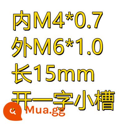 Ống bọc vít bằng thép không gỉ Ống chuyển đổi ren đai ốc răng bên trong và bên ngoài có đường kính thay đổi nắp răng rắn M12 đến M8 đến M6 M6 đến M4 - Rãnh M4*M6*L15