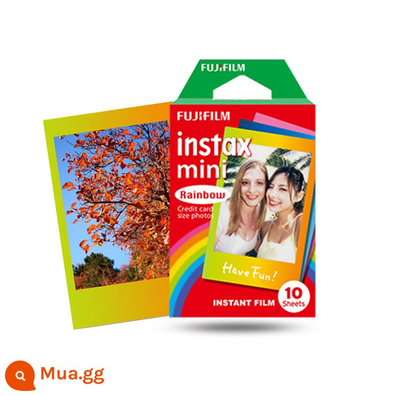 Giấy ảnh Fuji Polaroid mini7+/7C/7S/mini8/9/11/25/90 cạnh trắng giấy ảnh hoạt hình 3 inch - giấy ảnh cầu vồng