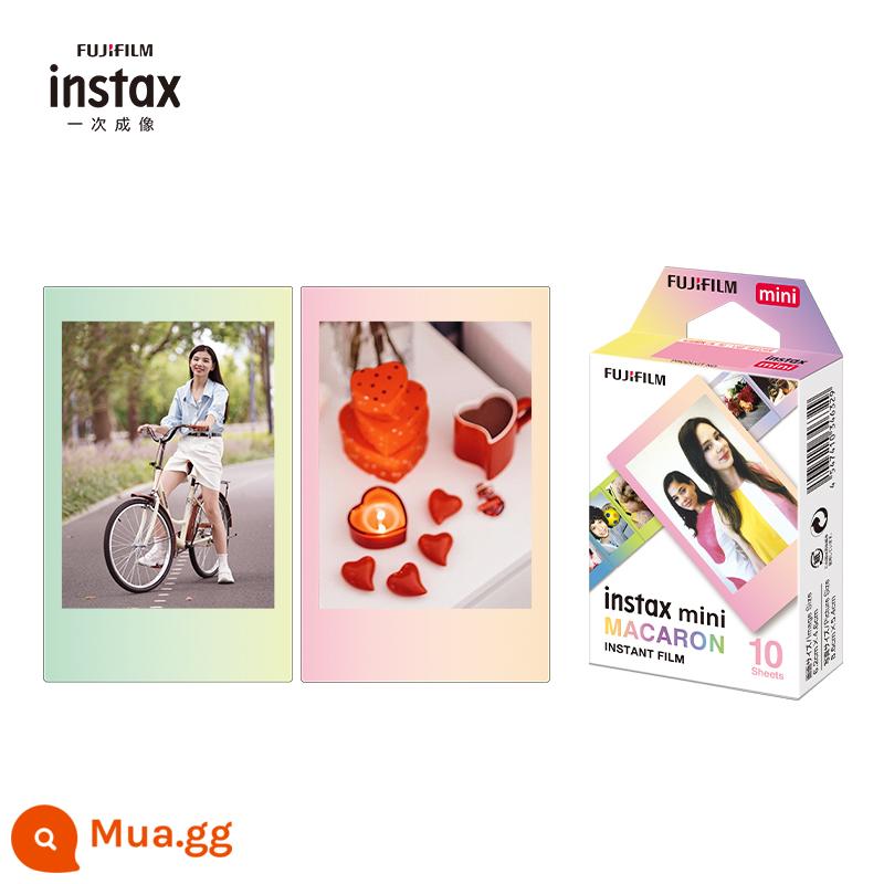 Giấy ảnh Fuji Polaroid mini7+/7C/7S/mini8/9/11/25/90 cạnh trắng giấy ảnh hoạt hình 3 inch - Giấy ảnh Macaron + album ảnh elf