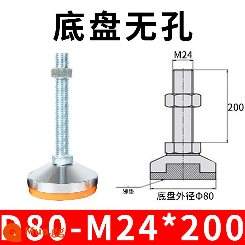 Nặng chân cốc cố định chân thép carbon chống trượt kim loại vít điều chỉnh máy chân m12 hỗ trợ điều chỉnh chân m16 - Rượu sâm panh 80-24x200