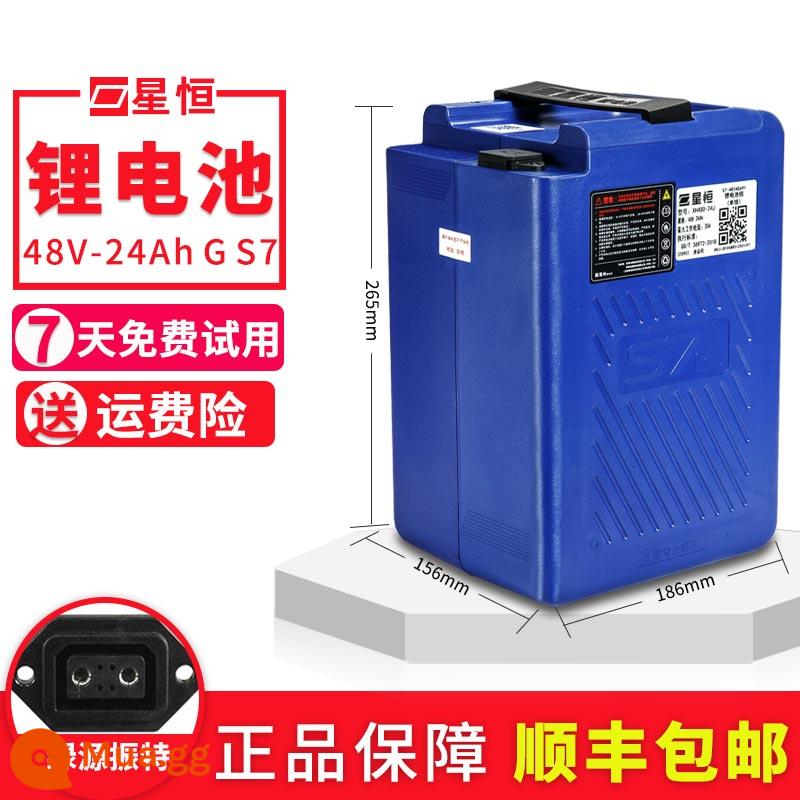 Phylion Pin Lithium 48V24Ah Siêu Lithium Yadi Emma Dao Luyuan Đuôi Xe Điện Tiêu Chuẩn Quốc Gia Mới Pin Lithium - Ổ cắm 48V 24A Luyuan Zhente