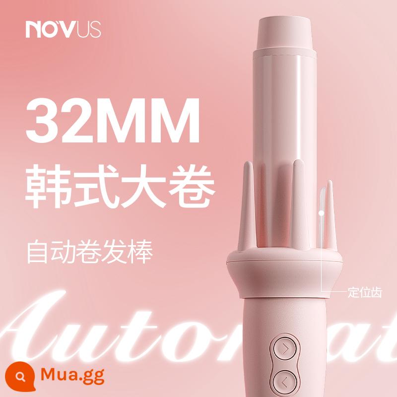 novus Nuo là máy uốn tóc hoàn toàn tự động 32mm tạo tác lười biếng cho nữ cuộn lớn xoay điện sóng lớn không làm tổn thương tóc - Hồng 32mm (thích hợp cho tóc dài)