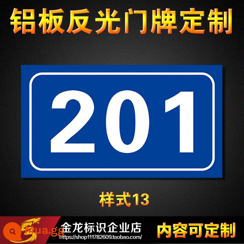 Tấm nhà phản chiếu tùy chỉnh, biển hiệu kỹ thuật số đơn vị cộng đồng, biển số tòa nhà, biển hiệu tấm nhôm tùy chỉnh tại nhà, không thấm nước - Phong Cách Mười Ba