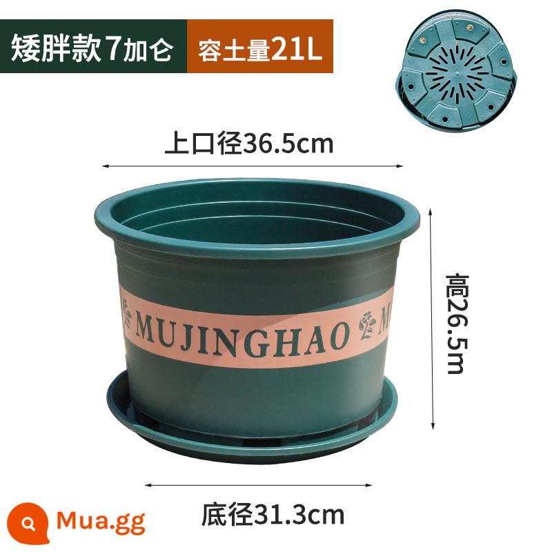 Chậu gallon dày thế hệ thứ hai mới cho ban công ngoài trời hộ gia đình chậu hoa nho vàng hồng chậu hoa nhựa in lớn - M37 (đường kính 36.5CM) 2 chậu