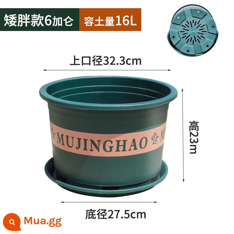 Chậu gallon dày thế hệ thứ hai mới cho ban công ngoài trời hộ gia đình chậu hoa nho vàng hồng chậu hoa nhựa in lớn - M33 (đường kính 32.3CM) 3 chậu