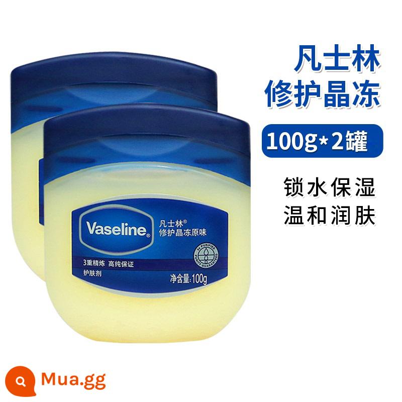 Sữa ong chúa Vaseline Classic Repair Crystal Jelly 100g Hương vị ban đầu Kem dưỡng ẩm sửa chữa gót chân Kem dưỡng da tay chống nứt nẻ - 2 lon*100g