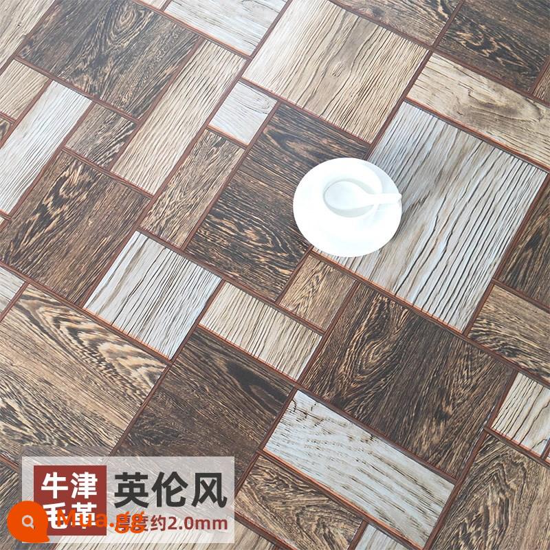 Dày Tầng Da Nhà Sàn Nhựa PVC Keo Dán Sàn Xi Măng Chống Mài Mòn Phòng Thô Nhựa Sàn Phòng Ngủ Dán Bảo Vệ Môi Trường - Da lông thú Oxford chống rách phong cách Anh