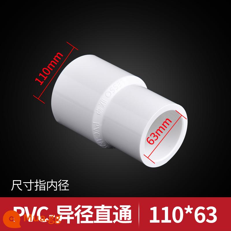 Liansu PVC ống nước phụ kiện đường kính thay đổi 63*50*40*32*25*20 ống cấp nước đầu lớn và nhỏ giảm thẳng bộ - Tay áo giảm Liansu 110 * 63 màu trắng