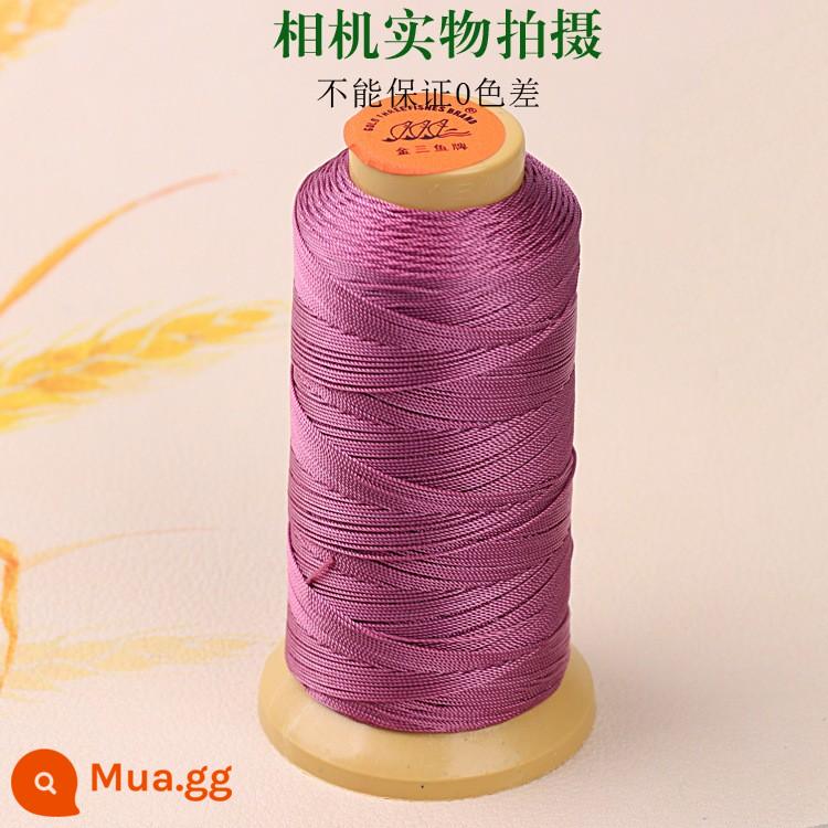 Dây hiệu ba con cá vàng làm mặt dây chuyền handmade sợi chỉ xâu chuỗi hạt đeo tay 3 6 sợi làm dây đỏ tua rua - Màu dán đậu (số màu: 1904) 9 cổ phiếu