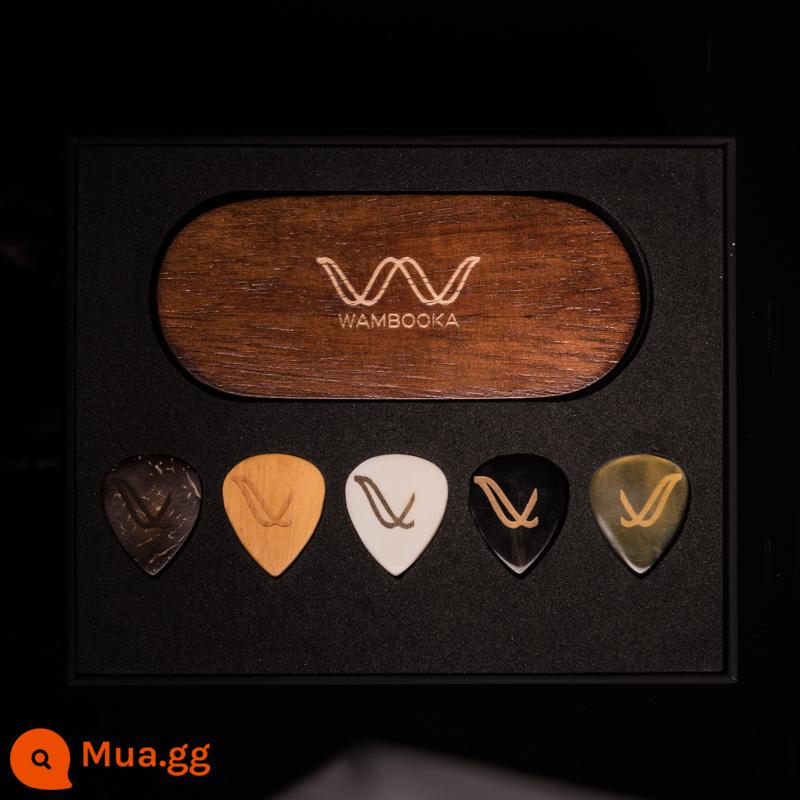 Ý Wabooka nativo phím handmade hộp gỗ xương gỗ nghệ sĩ guitar quà tặng - Hộp Quà Tặng Thin Pick (Có Sẵn)