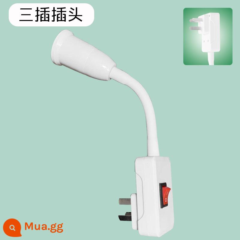 Đèn LED cắm trực tiếp đèn có công tắc cắm bóng đèn siêu sáng phòng ngủ phòng khách gia đình đèn tường tiết kiệm năng lượng - Giá đỡ đèn đa năng 3 chân (không có bóng đèn)