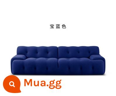 Sofa vải Rochburg tối giản kiểu Ý hiện đại tối giản hiện đại căn hộ lớn và nhỏ phòng khách không gian tự do thiết kế sofa - Vải dệt kim ba chiều màu xanh hoàng gia 5D, chống thấm nước và chống vết bẩn