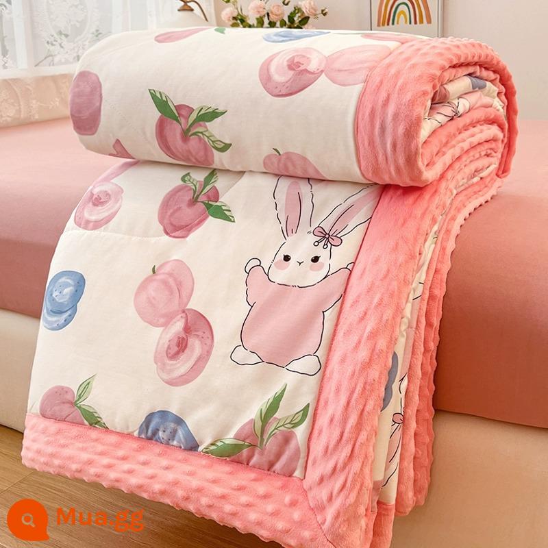 Bông mùa hè cotton nguyên chất hạt đậu chăn nhỏ có thể giặt bằng máy đậu tương mùa hè chăn mát trẻ em độc thân mùa xuân và mùa thu điều hòa không khí chăn mỏng - J Taotaotu