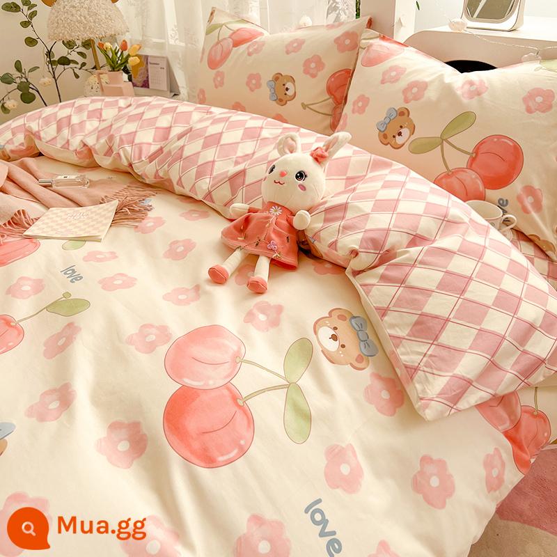 Ins vỏ chăn bông nguyên chất 150x200 mảnh đơn con đơn 100 cotton 1.5m vỏ chăn ga trải giường nữ 200x230 - NK Taotaoni