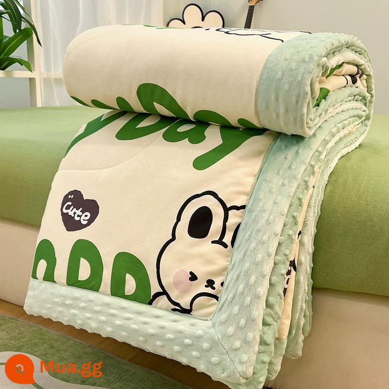 Bông mùa hè cotton nguyên chất hạt đậu chăn nhỏ có thể giặt bằng máy đậu tương mùa hè chăn mát trẻ em độc thân mùa xuân và mùa thu điều hòa không khí chăn mỏng - jpipitu