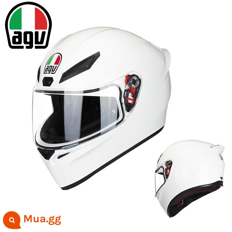 AGV K1 xe máy mũ bảo hiểm nam nữ đua xe máy full mũ chạy mũ bảo hiểm đen 8 vương miện tiểu cá mập đen rùa nhỏ bốn mùa - K1-Làm sáng da (Giao hàng miễn phí bởi SF Express)