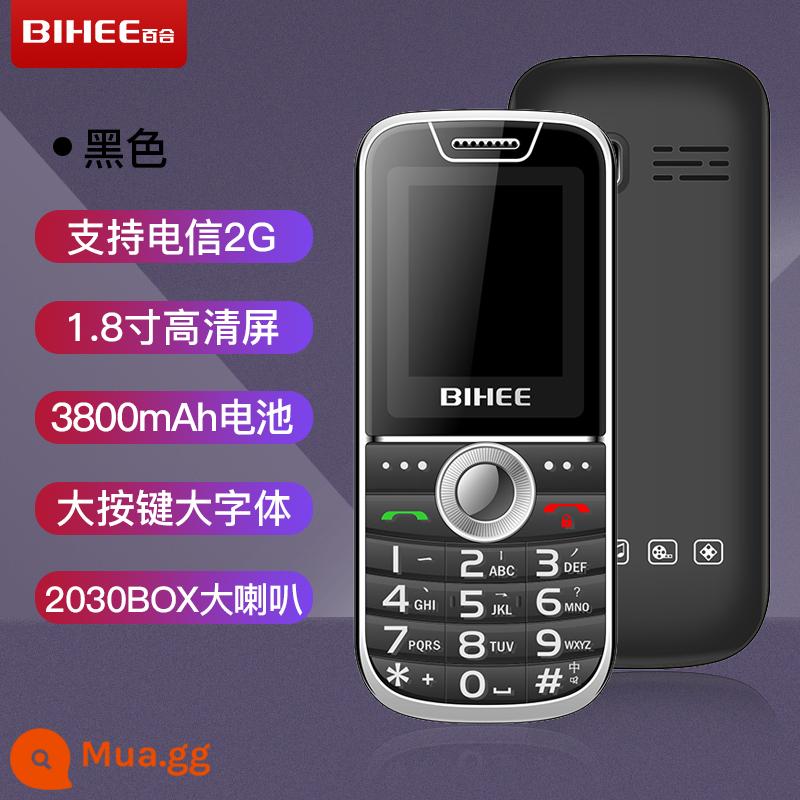 Lily BIHEEC20A Full Netcom Mobile Viễn Thông Phiên Bản Điện Thoại Người Già 4G Máy Thẳng Người Già Chế Độ Chờ Siêu Lâu A30 - Phiên bản viễn thông đen (Phiên bản cổ điển 2G)