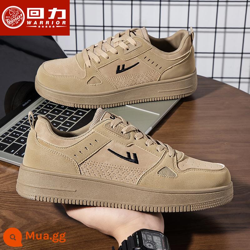 Kéo Lại Giày Nam 2022 Mới Mùa Đông Giày Nam Nhỏ Màu Trắng Mùa Thu Đông Nam Thể Thao Đôi giày Sneakers - Khaki