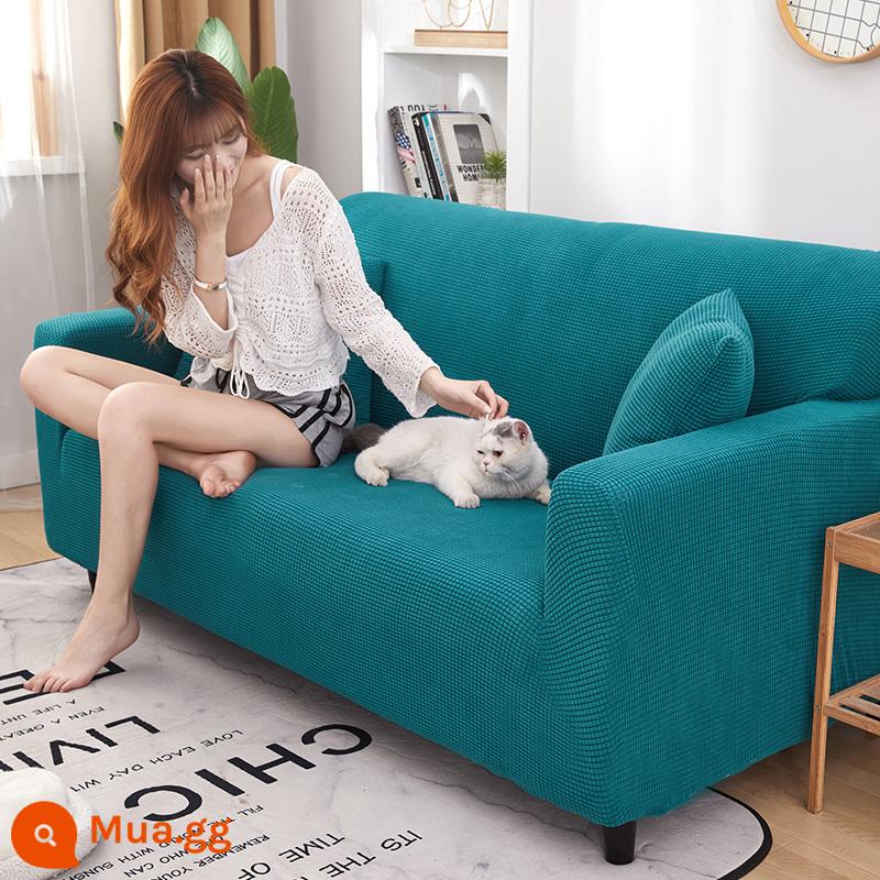 Thun bọc ghế sofa đa năng bọc bốn mùa chống mèo cào sofa hiện đại đơn giản bọc khăn vải không cần đo - Cánh Đồng Lúa Mì-Hồ Xanh