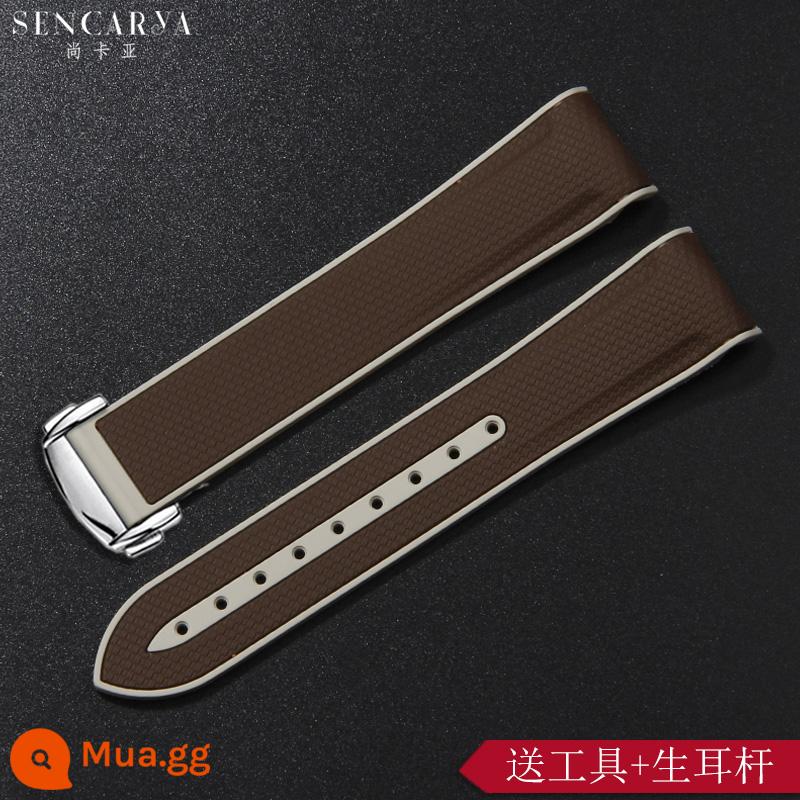 Khóa gấp hoa văn nylon hai màu Dây đeo hành tinh đồng thương hiệu Omega Swatch silicone lỏng OMEGA SWATCH - Phiên bản 2.0 [Sao Thổ] Gạo lứt đáy Khóa bạc