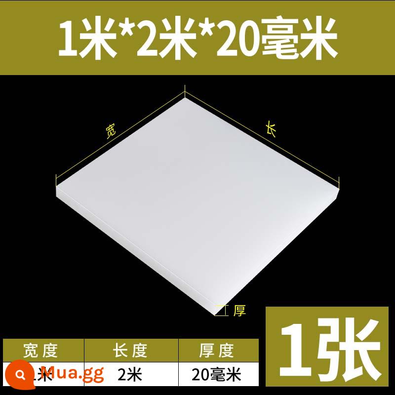 Bảng pp trắng bảng nhựa bảng cứng bảng pvc bảng pe nylon bảng cao su bảng cứng bảng chống nước toàn bộ chế biến tấm tùy chỉnh - 1m*2m*20mm