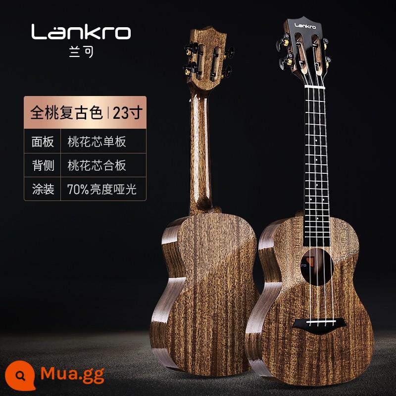 Đàn Ukulele cô gái mới bắt đầu cấp độ đầu vào trẻ em người lớn đàn guitar nhỏ cao cấp 23 inch 26 đàn Ukulele nam - Veneer-23 inch màu đào cổ điển đầy đủ