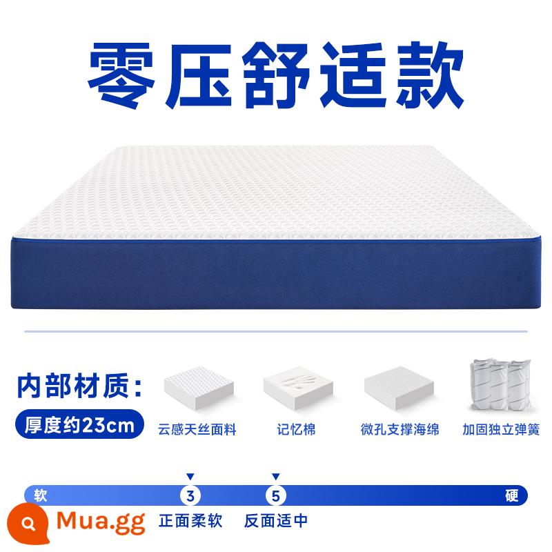 Seahorse Romance Super Blue Box Memory Foam Box Nệm Simmons Cao Su Nén Mềm Lò Xo Khách Sạn Năm Sao - Mô hình thoải mái không áp suất (độ dày khoảng 23cm)