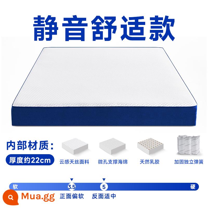 Seahorse Romance Super Blue Box Memory Foam Box Nệm Simmons Cao Su Nén Mềm Lò Xo Khách Sạn Năm Sao - Model im lặng và thoải mái (độ dày khoảng 22cm)