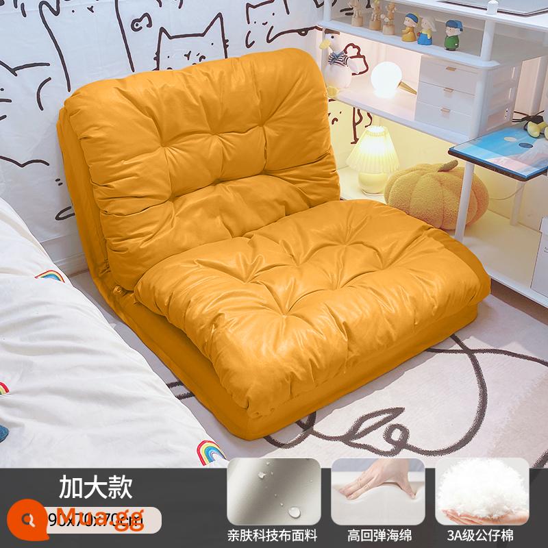 Sofa lười có thể nằm và ngủ trên chiếu tatami phòng ngủ đơn và đôi gấp sofa giường đôi ghế ban công giải trí - Bông nhồi bông màu vàng và búp bê cực lớn [90*260]