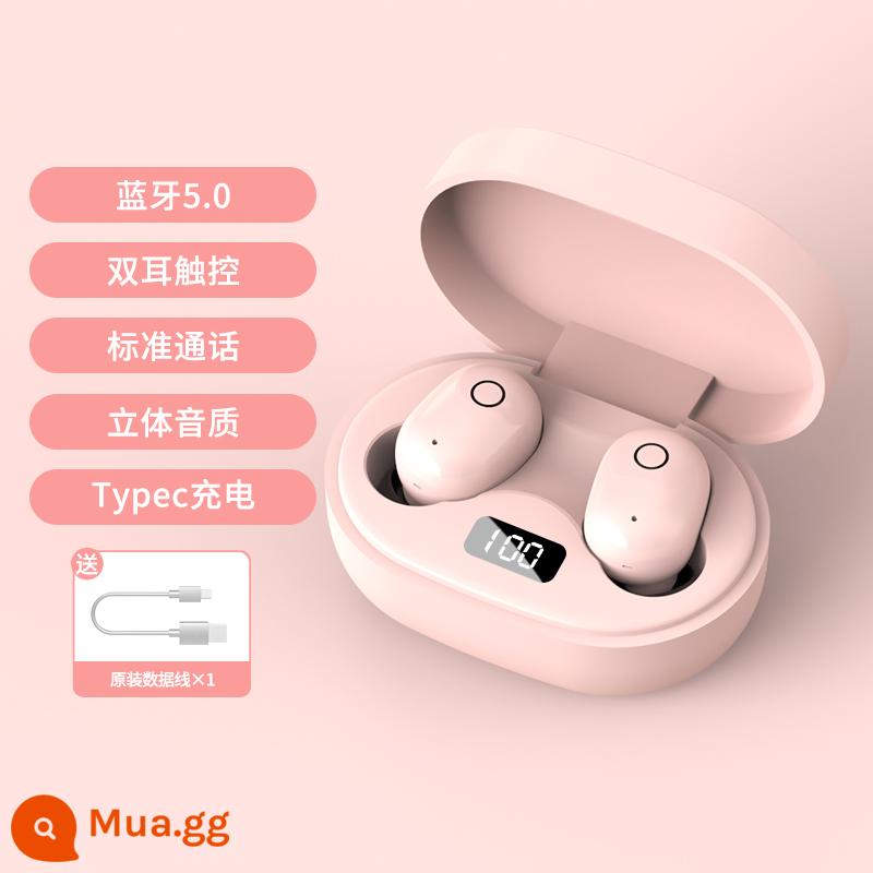 Tai nghe bluetooth bé gái giá rẻ mẫu dễ thương true wireless 2022 in-ear mini mới chất lượng âm thanh siêu tốt pin dài hàng chính hãng phù hợp huawei apple oppo millet vivo - Girly Pink [Chất lượng âm thanh nổi + Cuộc gọi tiêu chuẩn]