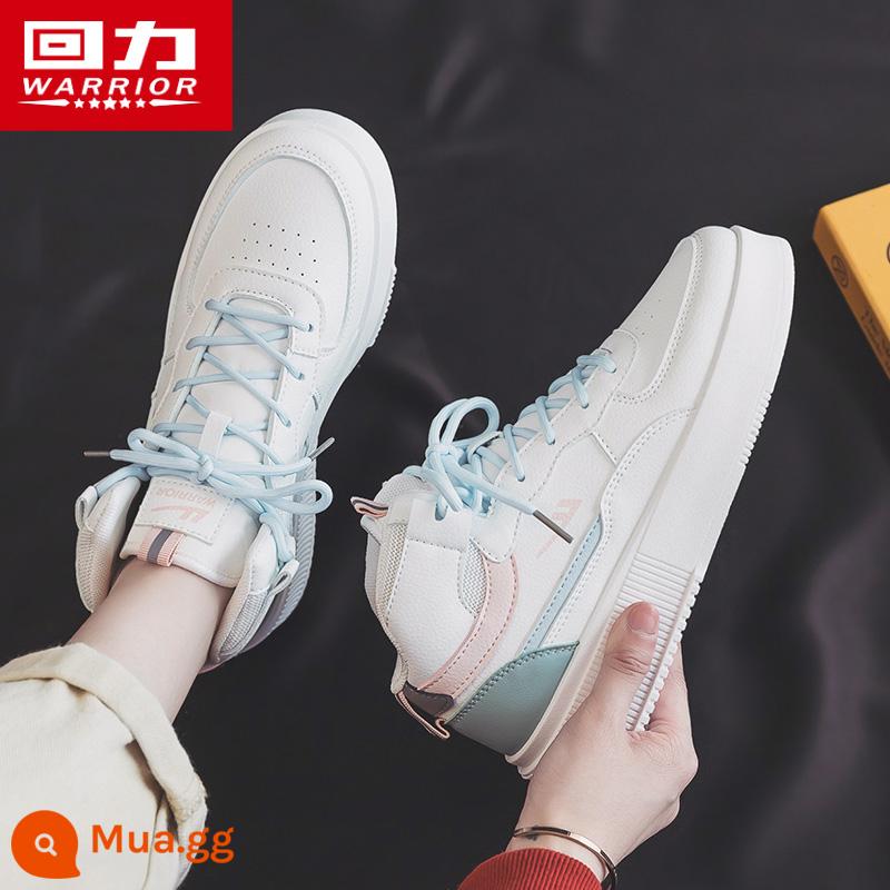 Back Force Shoe Giày cao -Giày nhỏ màu trắng 2022 Vụ nổ Autumn Ins Tide Model Model AJ Giày Nữ Sneakers Nữ dày - Bột trắng 1475 (ống cao)