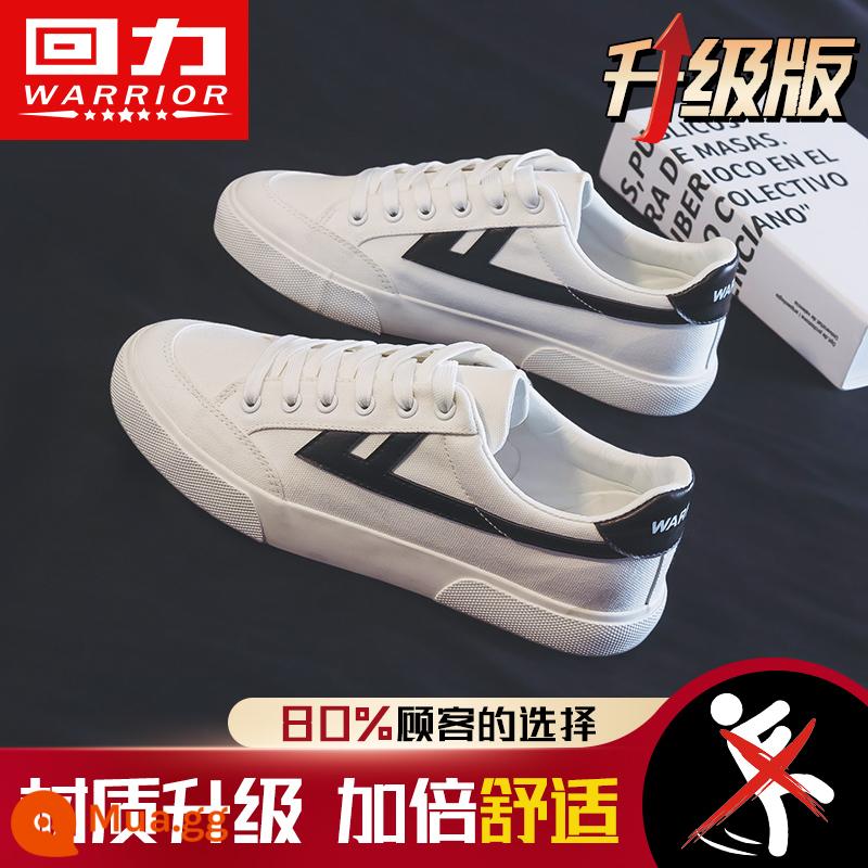 Kéo Lại Giày Nam Giày Vải Nam Mùa Xuân Bùng Nổ Giày Sneaker Thường Ngày 2023 Giày Trắng Thoáng Khí Hợp Thời Trang Mới - Trắng (nâng cấp)