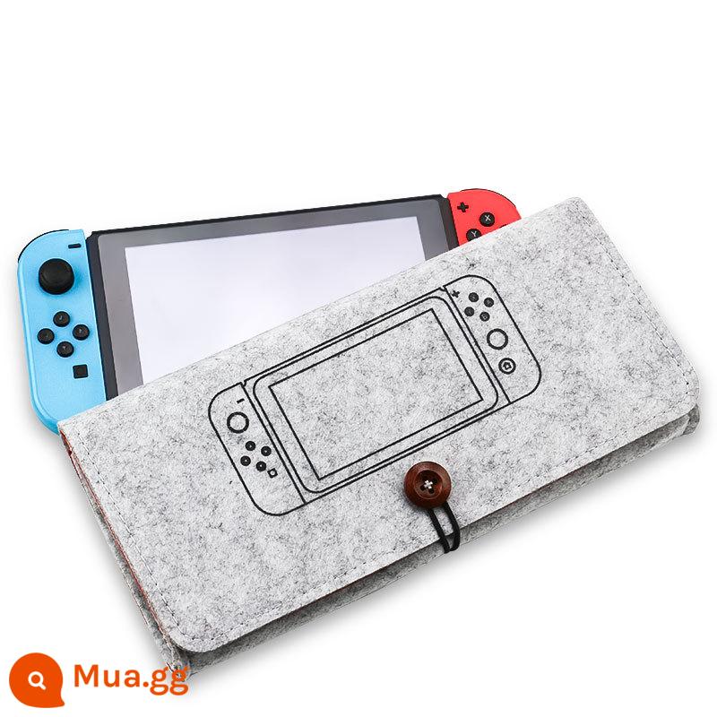 Túi nỉ NSM túi lưu trữ công tắc túi đựng máy chủ túi bảo vệ switchlite Túi mềm Nintendo túi di động - Logo máy chủ [xám nhạt] công tắc/Oled phổ thông