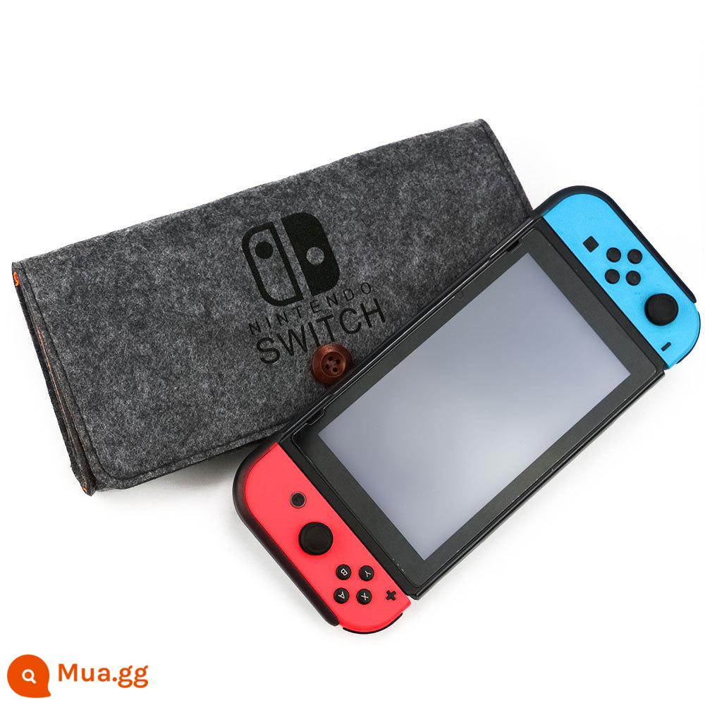 Túi nỉ NSM túi lưu trữ công tắc túi đựng máy chủ túi bảo vệ switchlite Túi mềm Nintendo túi di động - Công tắc/Oled phổ thông logo NS [xám đậm]