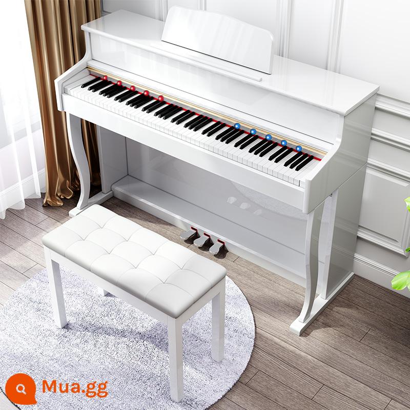 Đàn Piano Điện Tử Chín Chân 88 Phím Búa Nặng Nhà Chuyên Nghiệp Người Lớn Mới Bắt Đầu Học Sinh Trẻ Em Giáo Viên Mẫu Giáo Đàn Piano Điện Tử Chuyên Dụng - Mác thép thật - hộp cao sơn trắng - phím búa nặng - Bluetooth có đèn và đạn