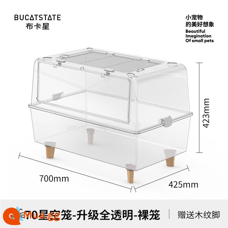 Buka Ngôi Sao 70cm bầu trời đầy sao lồng hamster nhỏ lồng cabin đặc biệt acrylic gấu vàng không gian rộng lớn biệt thự lớn - 70 Lồng bầu trời đầy sao-Lồng trần [Chân gỗ miễn phí nếu được chụp ảnh]