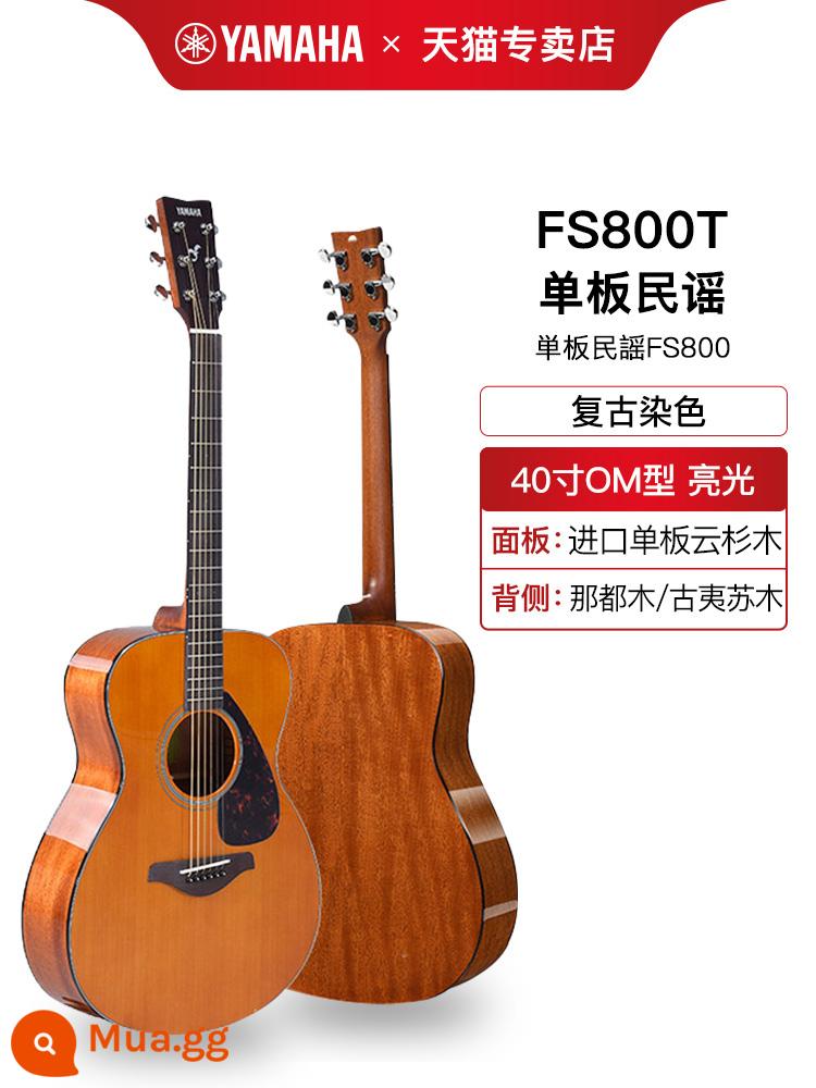 Chính hãng YAMAHA Yamaha fg800 đơn bảng dân gian đàn guitar acoustic mới bắt đầu hộp điện sinh viên nam và nữ 41 inch 40 - FS800T Nhuộm cổ điển + [Gói quà tặng phụ kiện] 40 inch