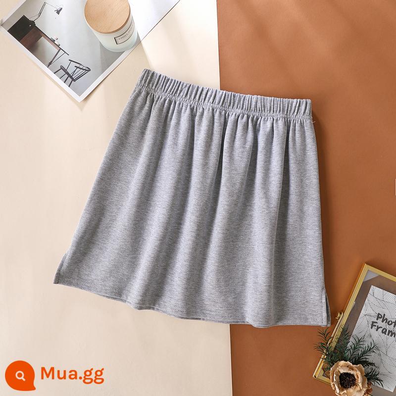 Cotton nguyên chất rắm rèm viền áo len mùa đông đáy váy hiện vật dày kích thước lớn bên trong nhiều lớp mặc mùa xuân và mùa thu - Phần dày màu xám 2034