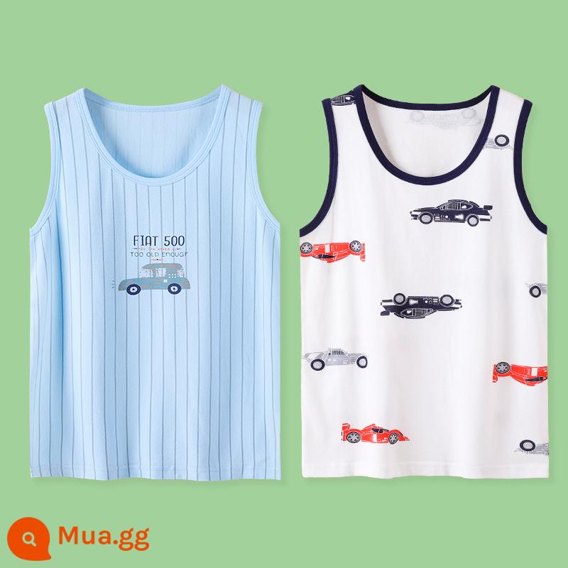 Áo vest bé trai cotton nguyên chất quần lót trẻ em bé trai quần lót trẻ em lớn quần lót cotton đáy vượt chướng ngại vật mùa hè trẻ em phần mỏng phần mùa hè - 2 góiE