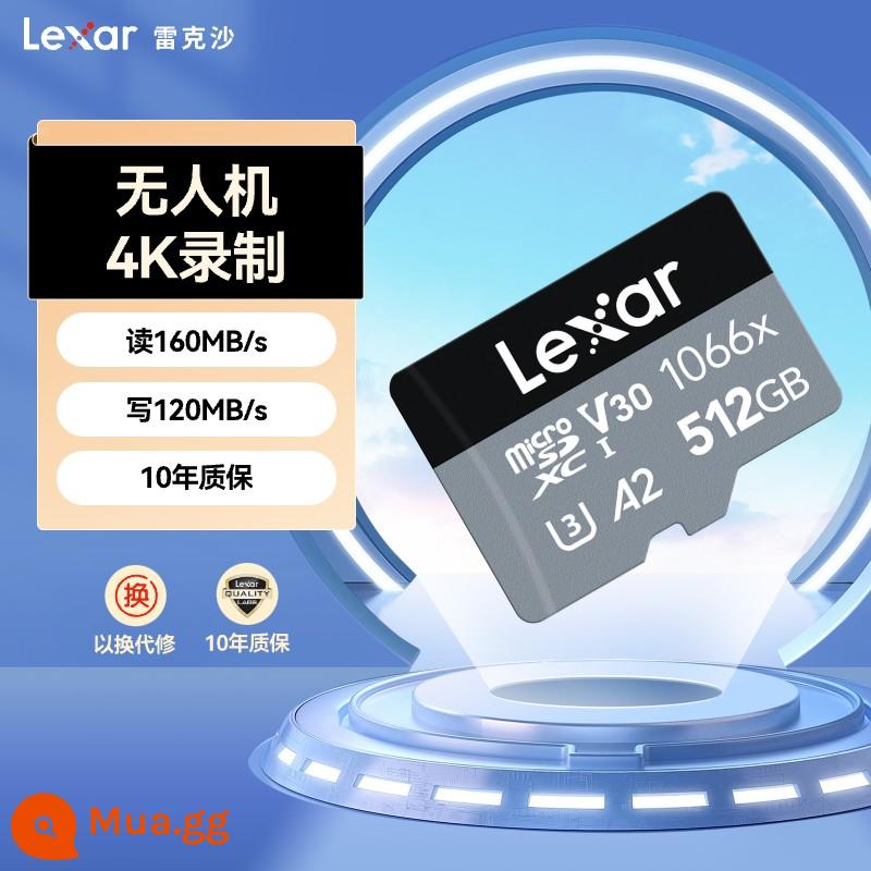 Thẻ nhớ Lexar 128G 1T điện thoại di động máy bay không người lái Thẻ nhớ MicroSD TF 256G cửa hàng hàng đầu - 1066X 512GB(160MB/giây)